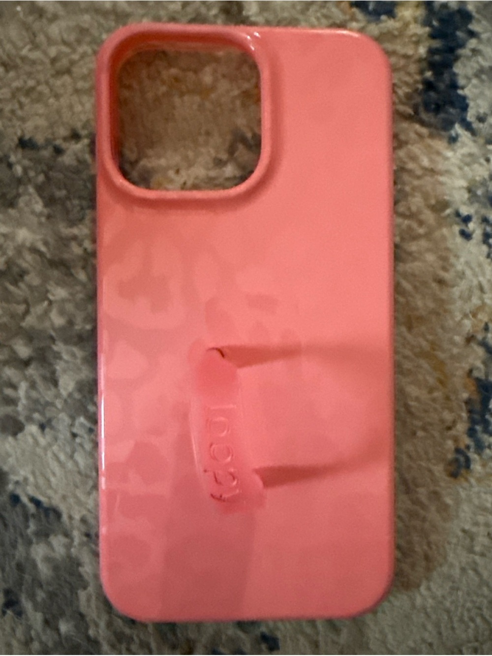 Loopy Case iPhone 15 Pro Max - Coral Leopard Print - Excellent Condition